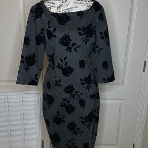 White House Black Market Gray Knit Top